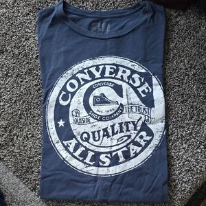 Converse Navy Graphic Tee with White Logo